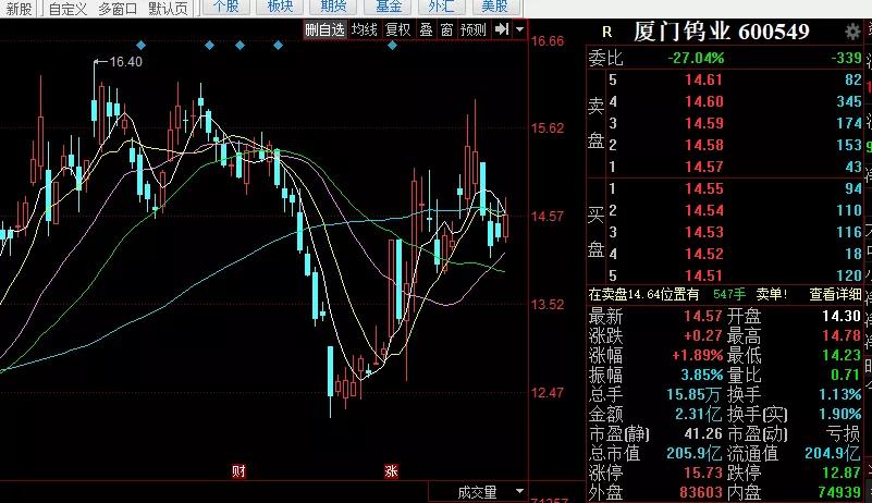 厦门钨业股票行情，深度剖析与未来展望