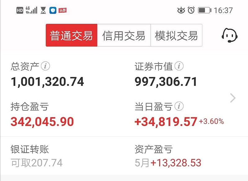 揭秘100万股票账户截图背后的真相，投资者的智慧与市场博弈