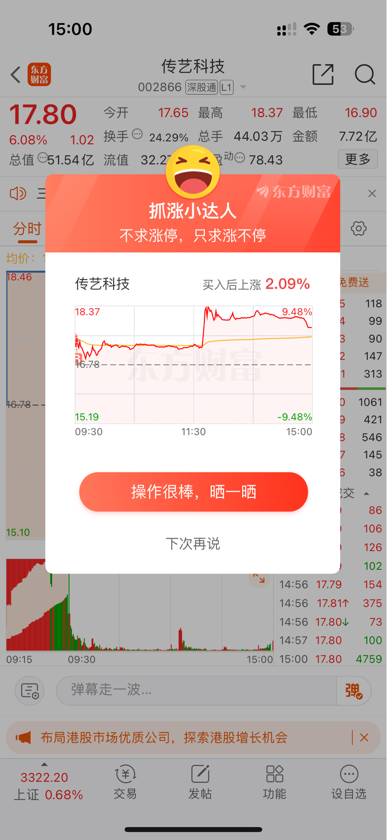 传艺科技股票，科技与市场的双重考验