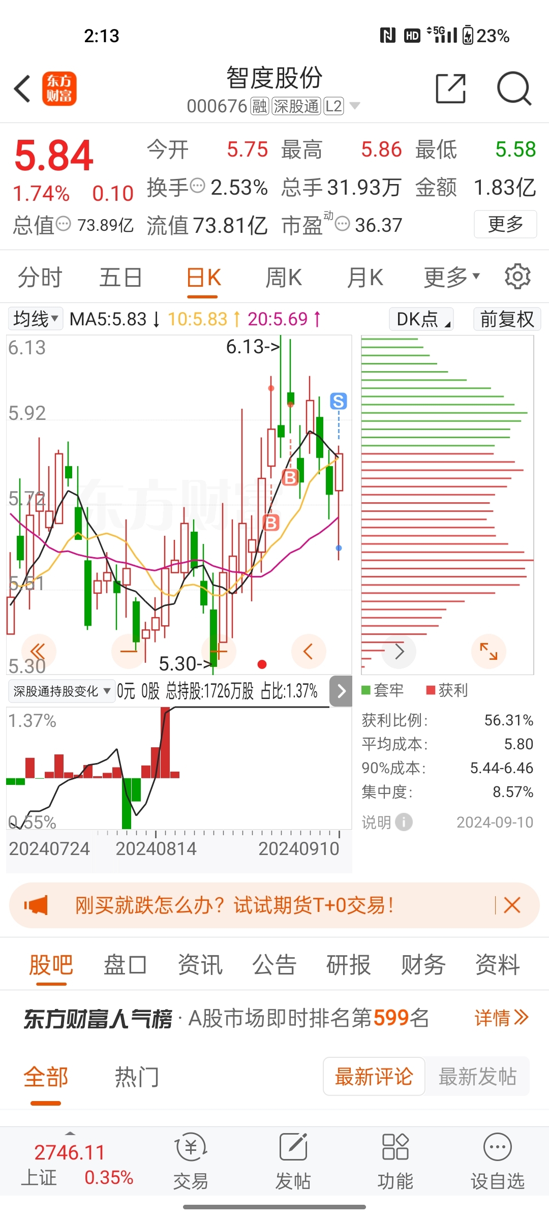 智度股份股票分析